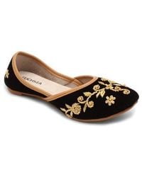 Fuchsia - Marina Embroidered Jutti Flat - Lyst