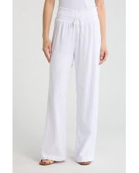 Splendid - Meadow Embroidered Cotton Drawstring Pants - Lyst