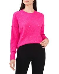Chaus - Rhinestone Cozy Crewneck Sweater - Lyst