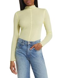 All In Favor - Semisheer Mesh Top In At Nordstrom, Size X-small - Lyst