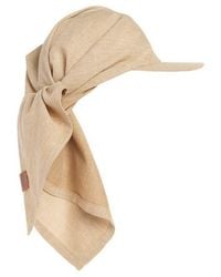Ruslan Baginskiy - Logo Patch Linen & Wool Blend Scarf Cap - Lyst