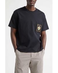 Bode - Bullion Card Embroidered Cotton Pocket T-Shirt - Lyst
