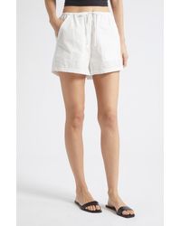 Leset - Kyoto Patch Pocket Cotton Drawstring Shorts - Lyst
