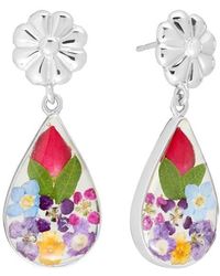 ATHRA LUXE - Dried Flower Resin Teardrop Earrings - Lyst