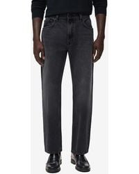Mango - Moby Straight Fit Cotton Jeans - Lyst
