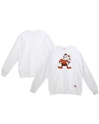 Mitchell & Ness - Cleveland Browns Basic Fleece Pullover Sweatshirt - Lyst