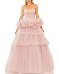 Mac Duggal - Strapless Tulle Gown - Lyst