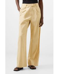 French Connection - Alania City Pleat Wide Leg Pants - Lyst