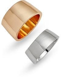 Open Edit - Set Of 2 Cigar Band Rings - Lyst