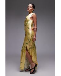 TOPSHOP - Drape Neck Sleeveless Maxi Dress - Lyst