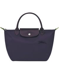 Longchamp - Le Pliage Green Recycled Canvas Top Handle Bag - Lyst