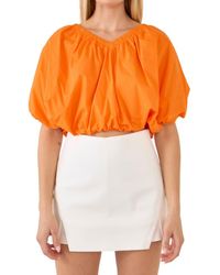Endless Rose - Puff Crop Blouse - Lyst