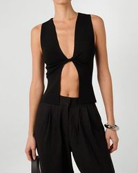 WeWoreWhat - Twist Front Flyaway Tank - Lyst