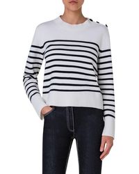Akris Punto - Stripe Virgin Wool & Cashmere Sweater - Lyst