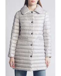 BCBGMAXAZRIA - Paneled Water Resistant Snap Front Walking Puffer Coat - Lyst