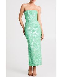 HELSI - Leslie Pattern Sequin Strapless Gown - Lyst