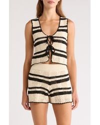 Elan - Tie Front Cover-Up Vest - Lyst