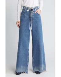 Closed - Morus Belted Wide Leg Jeans - Lyst