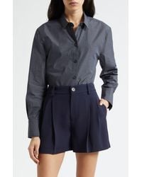 Vince - Micro Grid Cotton Button-Up Shirt - Lyst