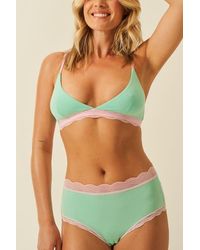 Stripe & Stare - The Lace Triangle & High Rise Knicker Set - Lyst