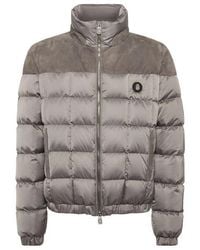 Billionaire - Puffer Down Jacket With Leather Inserts - Lyst