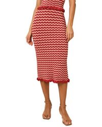 Solid & Striped - The Diana Wavy Stripe Knit Midi Skirt - Lyst