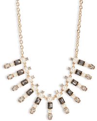 Nordstrom - Crystal & Imitation Pearl Frontal Necklace - Lyst