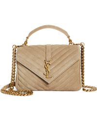 Saint Laurent - College Medium Flap Ysl Shoulder Bag - Lyst