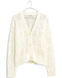 Madewell - Open Stitch Cable Cotton Cardigan Sweater - Lyst