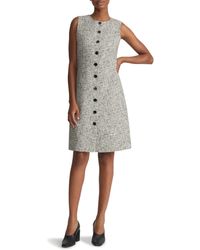 Lafayette 148 New York - Sleeveless Linen Blend Tweed A-line Dress - Lyst
