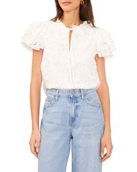 1.STATE - Flutter Sleeve Lace Top - Lyst
