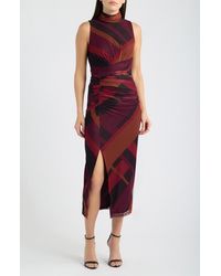 Vince Camuto - Patterned Mesh Body-Con Dress - Lyst