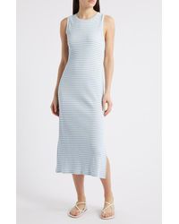 Rails - Stripe Rib Midi Tank Dress - Lyst