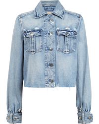 all saints denim jacket womens