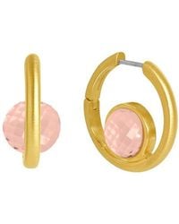 Dean Davidson - Floating Morganite Huggie Hoop Earrings - Lyst