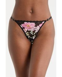 Kilo Brava - Floral Embroidered G-String - Lyst