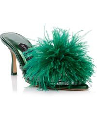 Jessica Rich - Malina Feather Pointed Toe Slide Sandal - Lyst