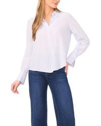Halogen® - Stripe Semi Sheer Popover Top - Lyst