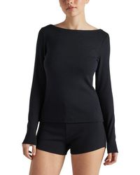 Losano - Serene Rib Long Sleeve Top - Lyst