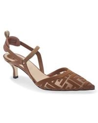 Fendi - Colibrì Lite Kitten Heel Slingback Pump - Lyst