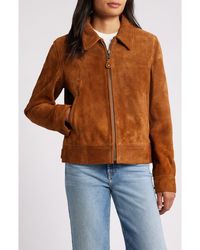 Schott Nyc - Roughout Cowhide Suede Trucker Jacket - Lyst