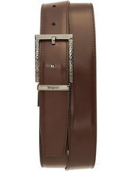 Ferragamo - Gancio Engraved Buckle Reversible Leather Belt - Lyst