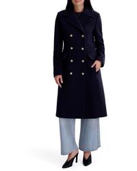 Kenneth Cole - Double Breasted Military Coat - Lyst