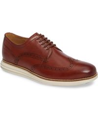 cole haan original grand cognac wingtip oxfords