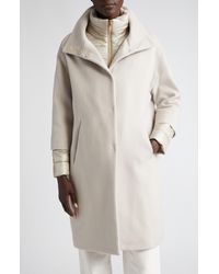 Herno - Oversize Luxury Virgin Wool Cocoon Coat With Removable Bib And Cuffs - Lyst