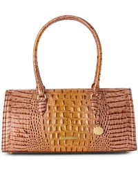 Brahmin - Sophia Croc Embossed Leather Satchel - Lyst