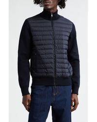 Moncler - Down Puffer Front Zip Cardigan - Lyst