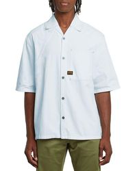 G-Star - Track Relaxed Fit Organic Cotton Camp Shirt - Lyst