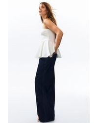 H&M - Denim Pull-On Trousers - Lyst