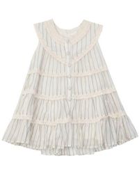 CLO - Woven Dress With Lace Trimmed - Lyst